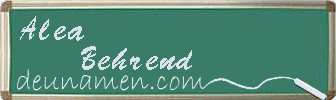Alea Behrend Visitenkarte